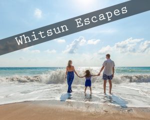 Family on beach